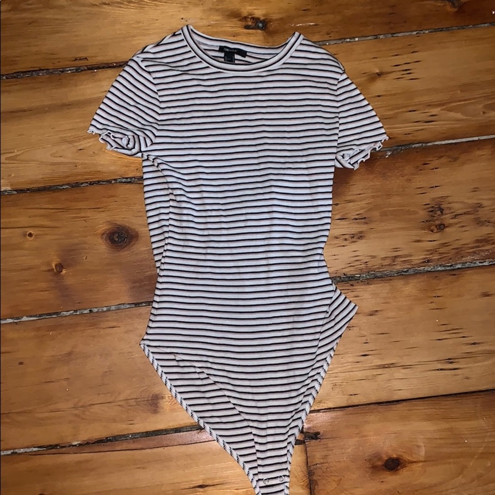 Forever 21 striped bodysuit